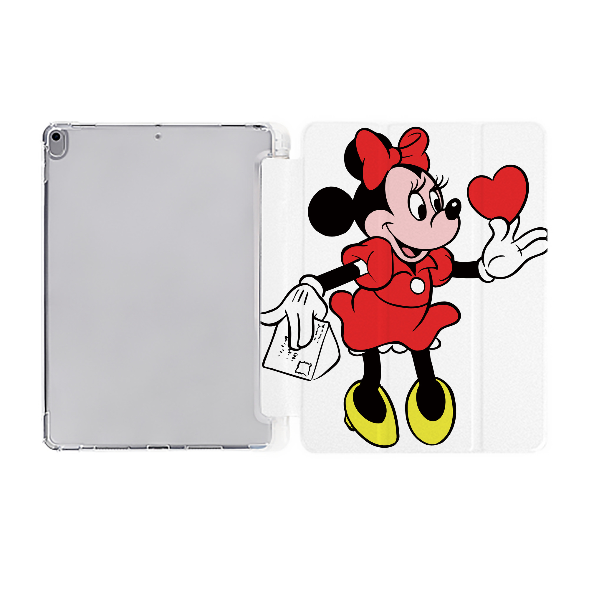 （画像用） ミッキーマウス Mickey Mouse IPad ケース ペン収納付き 三つ折りスタンド PUレザー×シリコン 対応機種9.5/10.5/10.9インチ